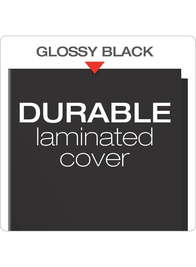 Oxford Oxford Laminated Twin-Pocket Folders, Letter Size, Black, Holds 100 Sheets, Box of 25 (51706EE) - Image 3