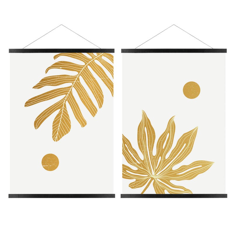 FALAMON 2 Pack Magnetic Poster Hanger Frame 20x16 20x24 20x28 20x30 Magnet Poster Frame Hangers for Hanging Posters Prints Photos Pictures Maps Scrolls and Canvas Artwork Black 20