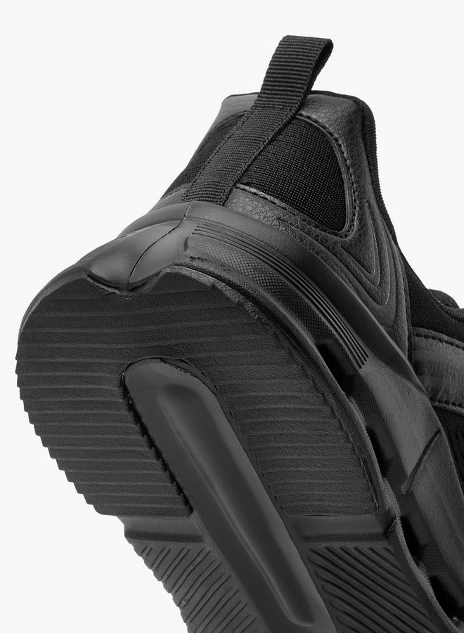 Boys' Logo Detail Sports Shoes with Hook and Loop Closure