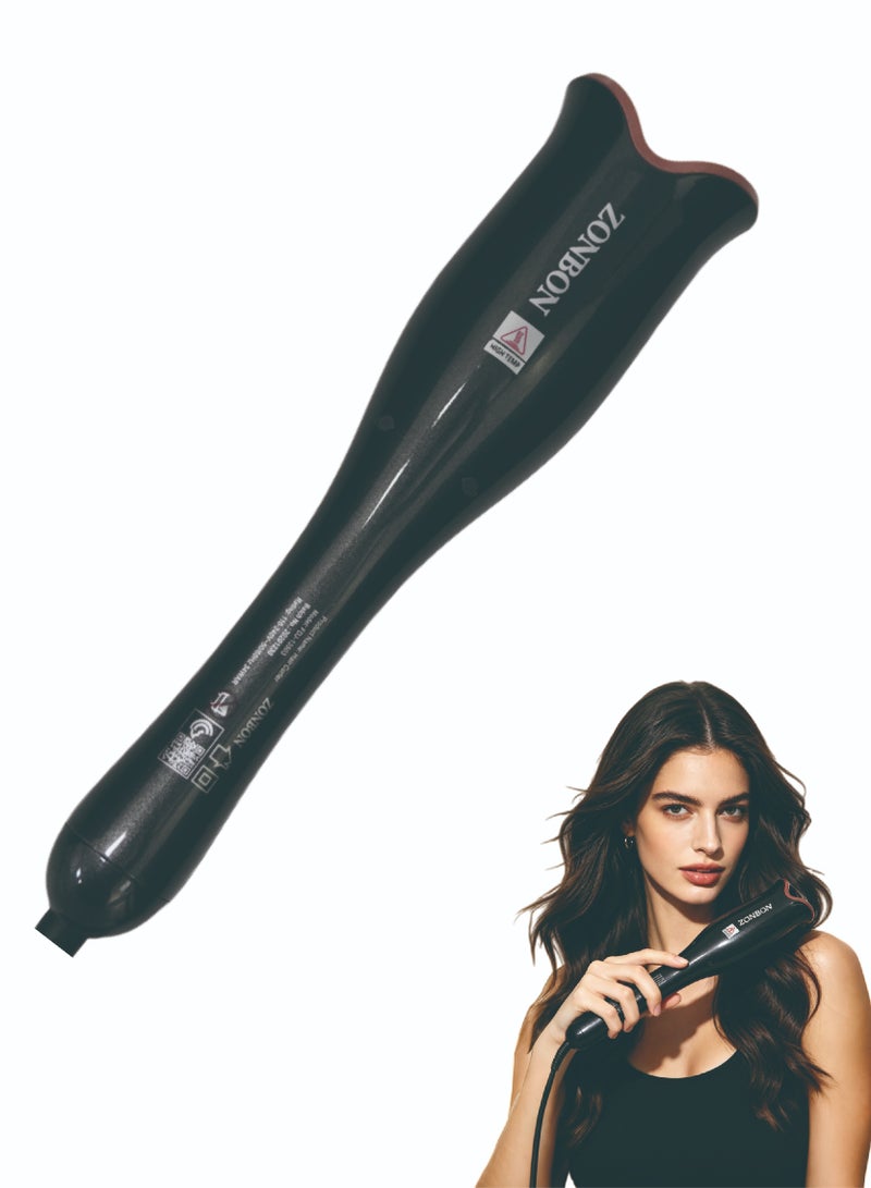 ZONBON Professional Hair Curler/Waver, Professional Styling Device To Get Wonderful Curly Hair, With Four Different Controls To Suit All Hair Types, Black/Rose Gold - Image 1