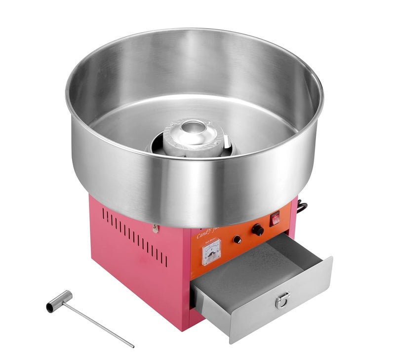 BLEND ART آلة صنع حلوى القطن التجارية Blend Art 1000W مع وعاء من الفولاذ المقاوم للصدأ أفضل آلة حلوى قطنية للحفلات المنزلية للأطفال والمهرجانات وأعياد الميلاد وعربة الحلوى للبوب كورن وكعك الحلوى - Image 2