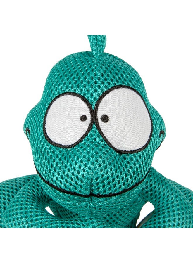 جو دوج لعبة الكلب goDog Double Chew Guard Mesh Amphibianz Chameleon Squeaky - لون أزرق مخضر، حجم كبير - Image 3