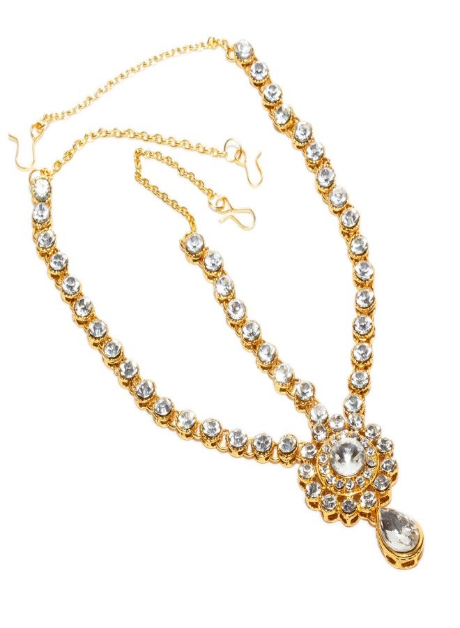 Bindhani Forhead Matha Patti Tikka Nose Ring Indian Bollywood Jewelry For Women - Image 2