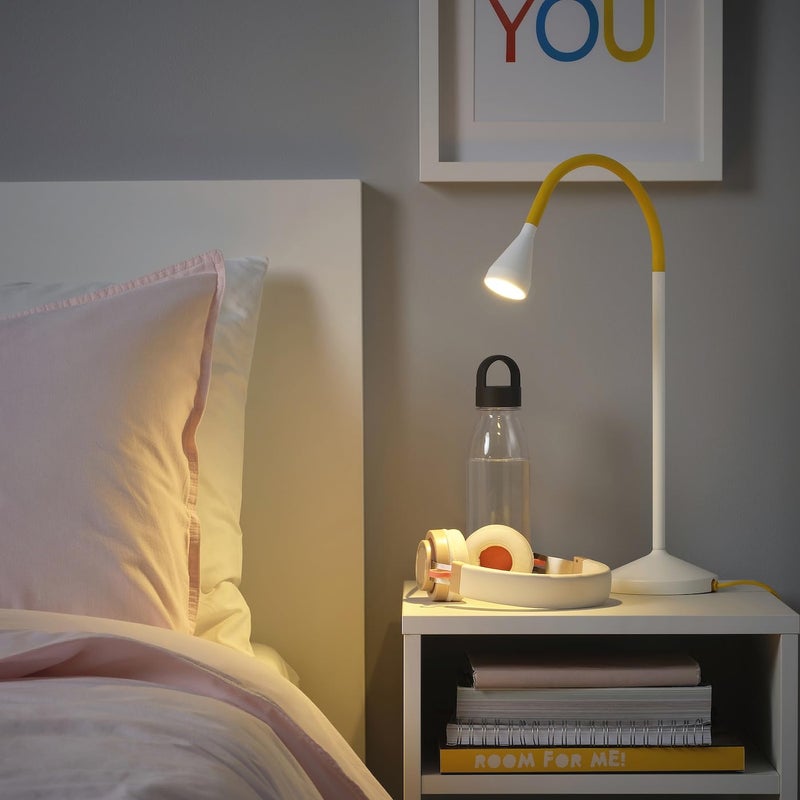 BS Case Ikeaa NVLINGE LED Desk Lamp YellowWhite Polycarbonate Plastic LensShade Steel Tube ABS Plastic Base EVA Plastic Weight - Image 3