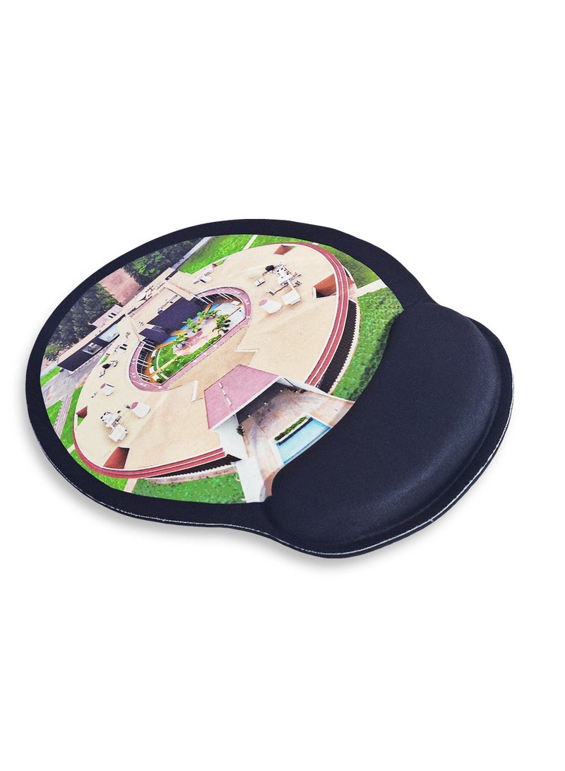 لوحة ماوس صغيرة لليد مع شريط دعم للمعصم من الجل، سجادة مكتب بنمط طباعة عالية الدقة ، لوحة ماوس ممتدة ووسادات ماوس للوحة المفاتيح، وسادات ماوس سطحية من القماش المقاوم للماء للمكتب، قاعدة مطاطية مضادة للانزلاق - Image 3