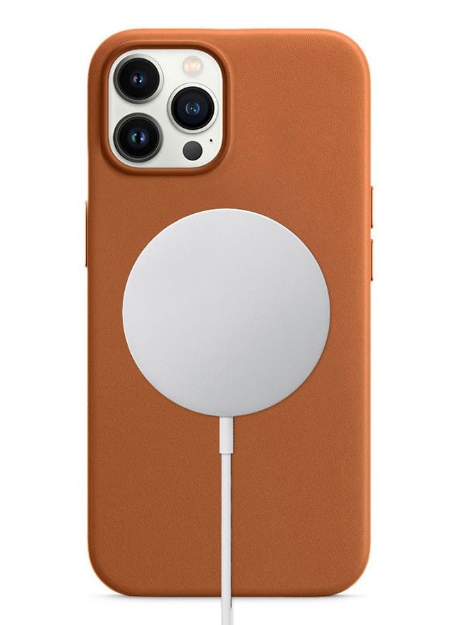 CATANES iPhone 13 Pro Max Case And Cover Leather Case With MagSafe Brown - Image 4