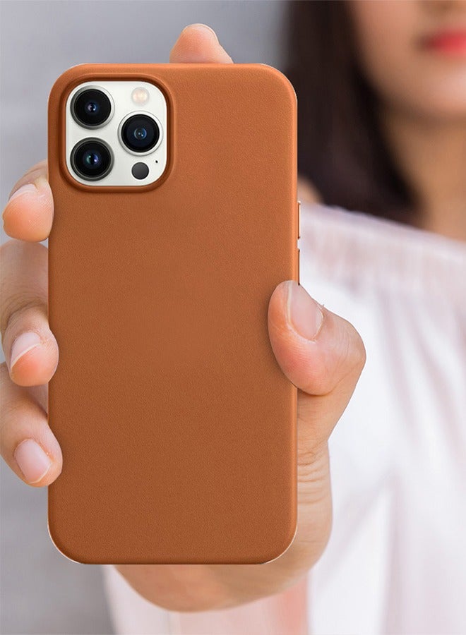 CATANES iPhone 13 Pro Max Case And Cover Leather Case With MagSafe Brown - Image 3