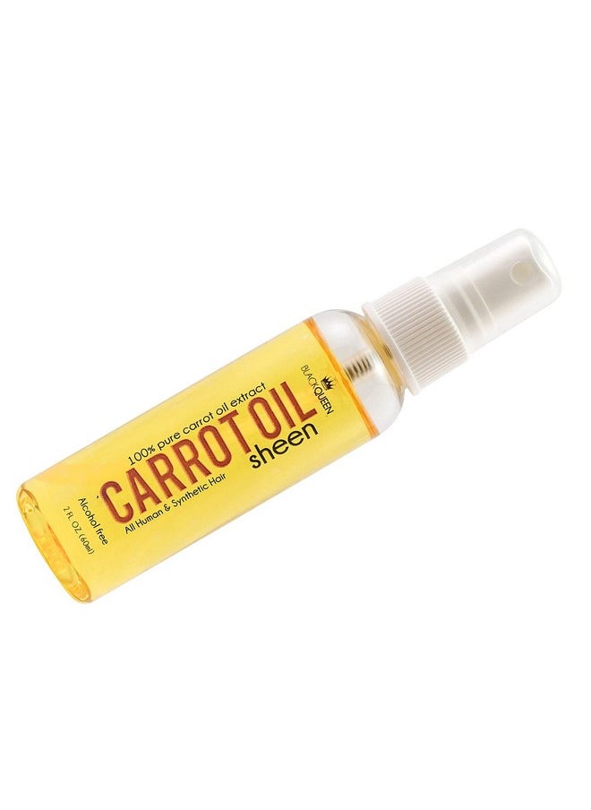 Black Queen Carrot Oil Sheen Spray All Human And Synthetic Hair 2Oz  - Image 2