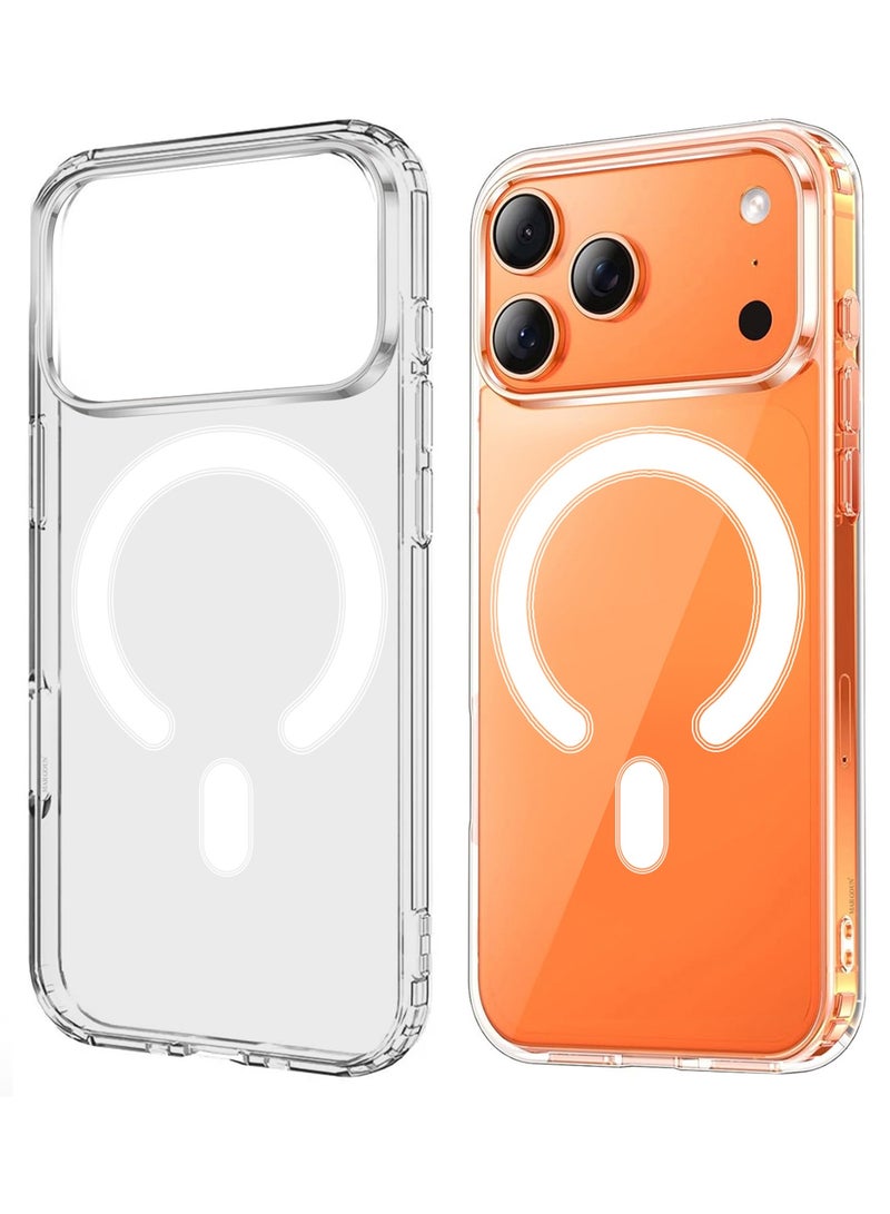 3 Packs Magnetic Clear Case for iPhone 17 Pro Max - One Case Two Privacy Screen Protectors - MagSafe Compatible Shockproof TPU Drop Protection Slim Transparent Cover - Image 3