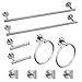 Cilee 10 Piece Brushed Nickel Bathroom Hardware Set , 24 inch Brushed Nickel Towel bar +Towel Ring+Toilet Paper Holder+ - Image 2