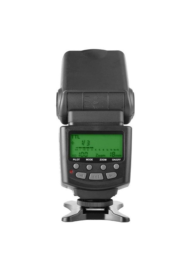 Meike - MK430 TTL LCD Flash Speedlite Compatible with Canon DSLR Camera EOS 70D 77D 80D Rebel T7i T6i T6s T6 T5i T5 T4i T3i SL2 and with Standard Hot Shoe Stand - Image 1