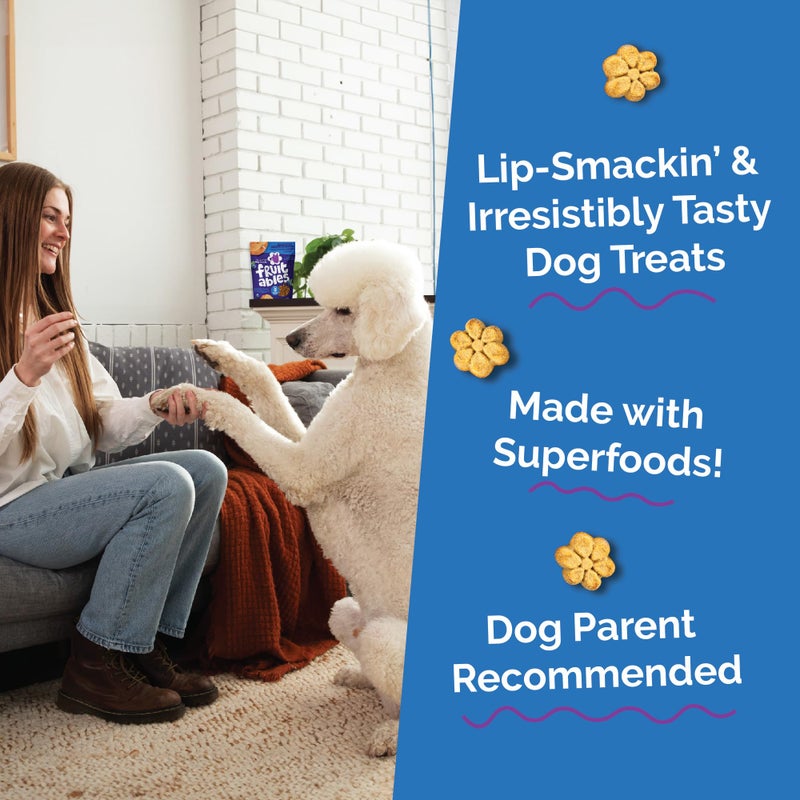 Fruitables Baked Dog Treats, Healthy Pumpkin Treat for Dogs, Low Calorie & Delicious, No Wheat, Corn or Soy, Made in the USA, Pumpkin and Blueberry Flavor, 7oz - Image 3