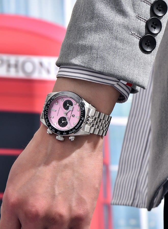 PAGANI DESIGN Panda Dial Men's Chronograph Watches Japan VK64 Movement Stainless Steel 100M Waterproof Men Fashion Casual Watch - Image 2