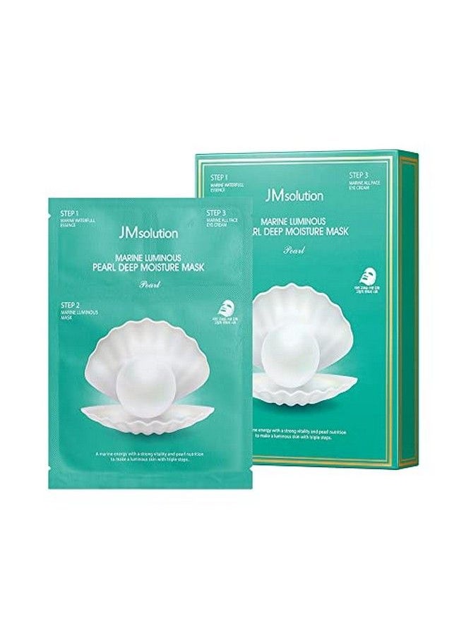 JMsolution Jm Solution Marine Luminous Pearl Deep Moisture 3 Step Mask Korean Skincare Facial Mask Boosting Brightening Moisturizing10 Sheets For Dry Skin  - Image 1