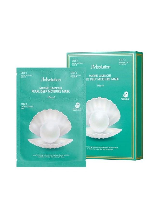 JMsolution Jm Solution Marine Luminous Pearl Deep Moisture 3 Step Mask Korean Skincare Facial Mask Boosting Brightening Moisturizing10 Sheets For Dry Skin  - Image 2
