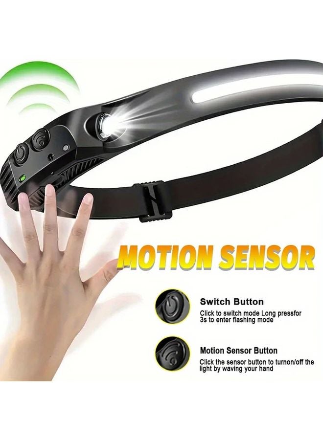 4pcs Motion Activated LED Headlamp USB Rechargeable Portable COB Work Light For Outdoor - Image 3