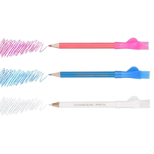 DIANZHU Tailors Chalk & Fabric Markers for Quilting - 10PCS Tailor's Chalk, 4PCS Heat Erasable Pens with 4 Refills, 3 PCS Sewing Fabric Pencils - Image 5
