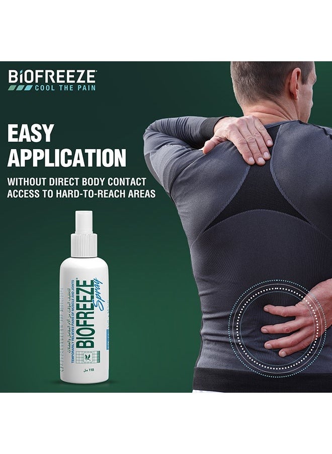 Biofreeze Pain Relief Spray Natural Menthol 118ml  - Image 3