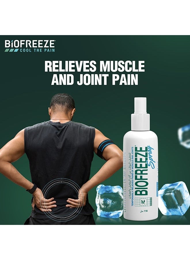 Biofreeze Pain Relief Spray Natural Menthol 118ml  - Image 2