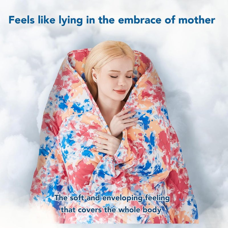 Topcee Weighted Blanket for Adults (15 lbs, 48" x 72") Twin Size Soft Cooling Heavy Blanket Sleeping, Apply to 130-160 lbs Body, Thick Breathable Blanket with Glass Bead, Easy Care - Image 4