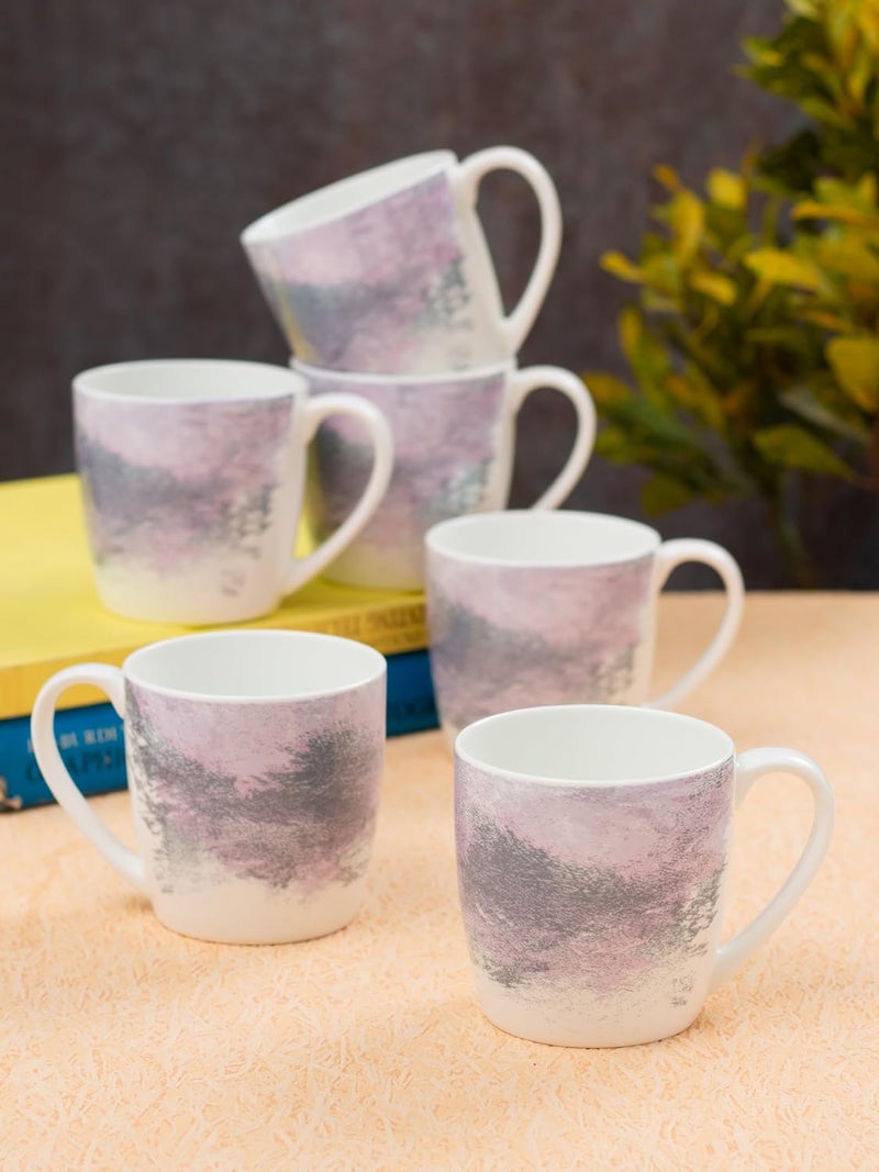 JCPL Fine Ceramic Printed TeaCoffee Mugs Sets of 6200 ml Each Lava L9 - Image 1