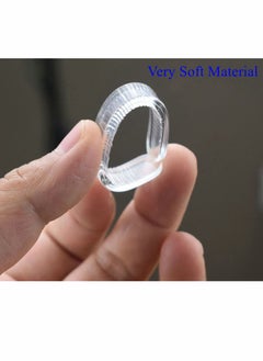 Excefore Cabinet Door Bumpers Clear, Glass Table Top Anti Slip Pads, Self Adhesive Backing Bumpers, Rubber Bumper Strip for Chairs to Protect Walls, Sliding Door Bumpers 20Indivual  - Image 2