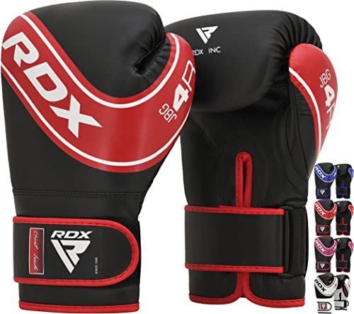 Rdx قفازات ملاكمة أطفال RDX 6oz 4oz تدريب صغير قفازات تدريبية من جلد مايا المخملية ببطانة مهواة لكف الماي تاي للملاكمة والكيك بوكسينغ والقتال وكيس اللكم كرة السرعة وسادات التركيز لتمارين اللكم - Image 1