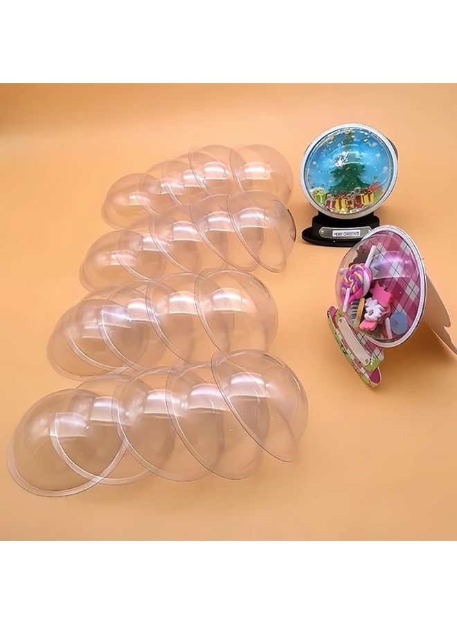 24pcs Transparent PVC Dome Caps With Flip Top Lid For Gift Wrapping - Image 2