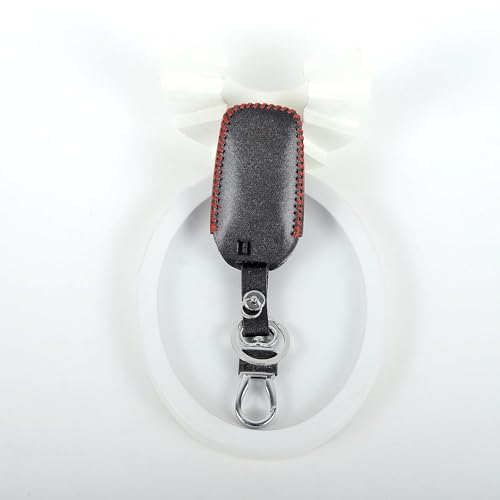 Aliens World Leather Smart Car Key Cover Case with Metal Hook Keychain Toyota Fortuner, Innova Crysta (Black) - Image 2