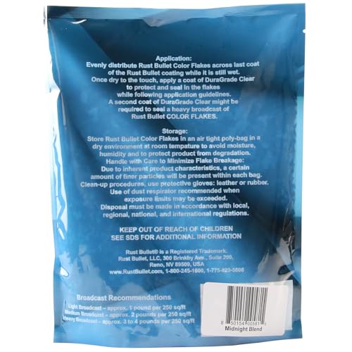 RUST BULLET Decorative Color Flakes - Midnight Blend - Customize Concrete Floors with 1 LB of Durable, UV-Resistant Vinyl Chips for Stunning, Long-Lasting Designs - Image 3