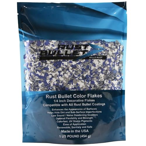 RUST BULLET Decorative Color Flakes - Midnight Blend - Customize Concrete Floors with 1 LB of Durable, UV-Resistant Vinyl Chips for Stunning, Long-Lasting Designs - Image 2