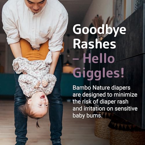 BAMBO NATURE حفاضات بامبو ناتشر المضادة للحساسية للأطفال، حفاضات مستدامة مع علامة بيئية، حماية معززة من التسرب، خالية تمامًا من الكلور، صديقة للبشرة، وامتصاص فائق - الحجم 4 (27 قطعة) - Image 2