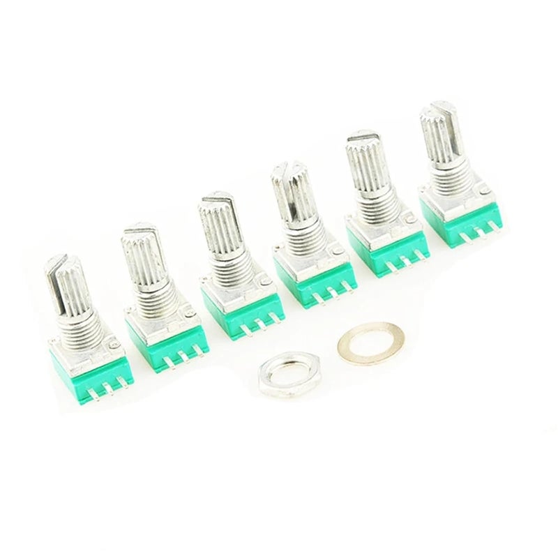 RK097N RV097 Amplifier Sealing Single Potentiometer 1K 5K 10K 20K 50K with Switch Audio 3 Pin Shaft 15mm 5Pcs(1k) - Image 1