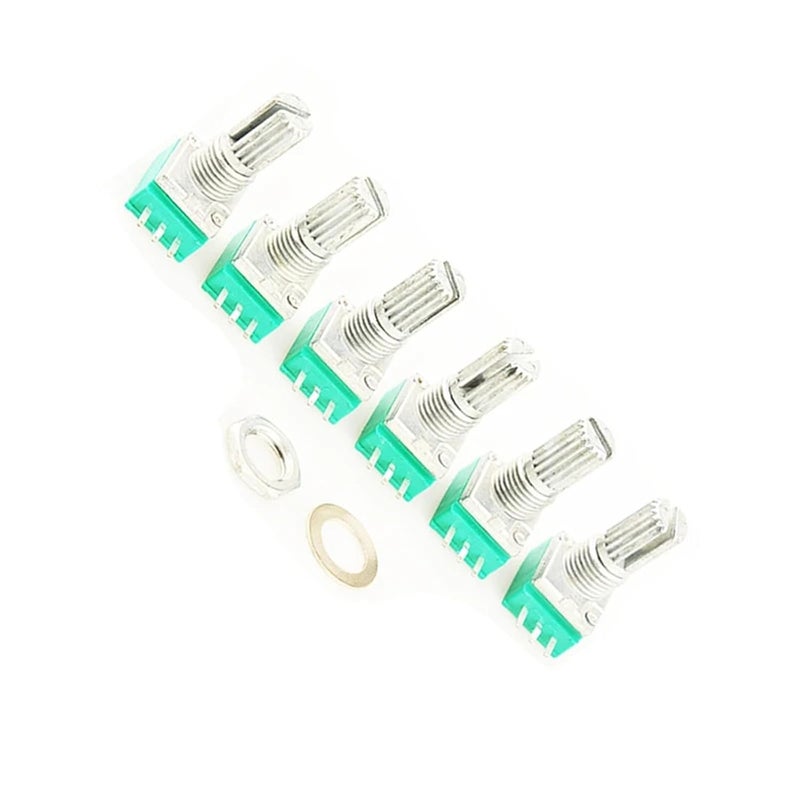 RK097N RV097 Amplifier Sealing Single Potentiometer 1K 5K 10K 20K 50K with Switch Audio 3 Pin Shaft 15mm 5Pcs(1k) - Image 2
