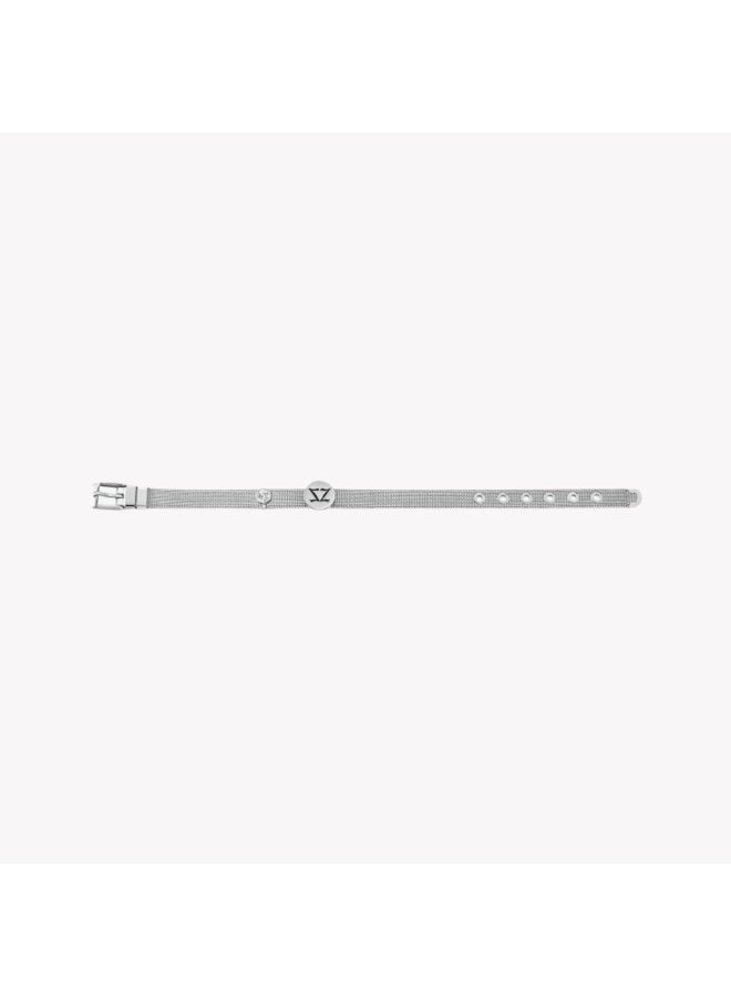 زنك سوار زينك النسائي من الفولاذ المقاوم للصدأ الفضي | ZFBR001S3 - Image 2