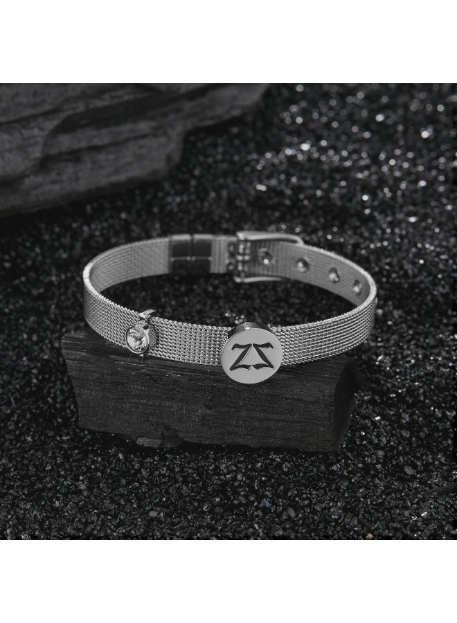 زنك سوار زينك النسائي من الفولاذ المقاوم للصدأ الفضي | ZFBR001S3 - Image 3