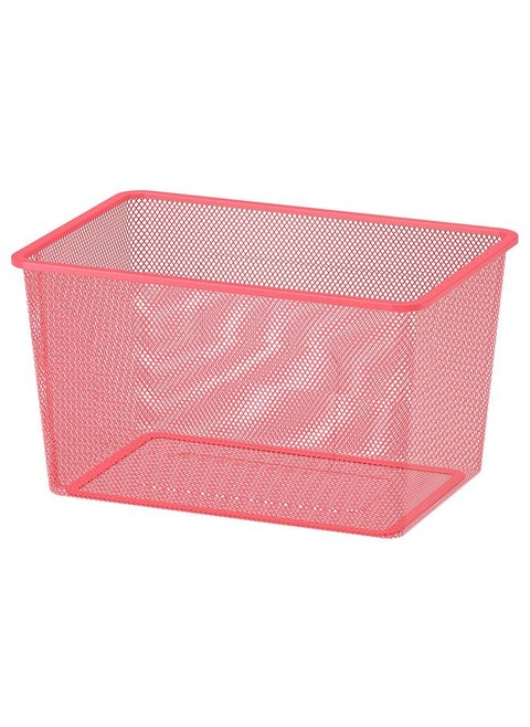 Mesh storage box, light red, 42x30x23 cm