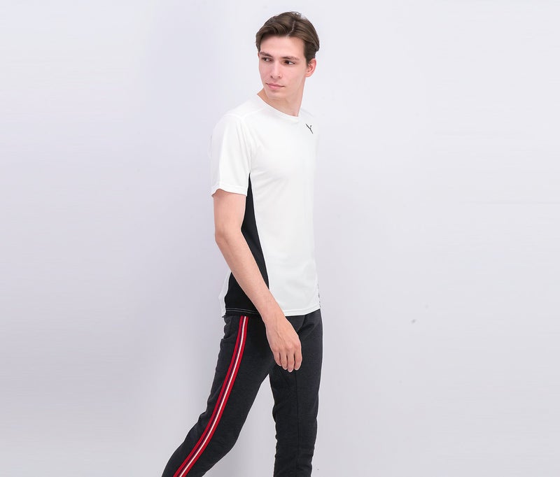 PUMA Men Cross The Line Tee, White and Black - Image 3