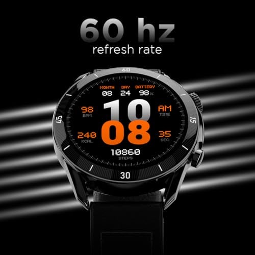 Fire-Boltt Legacy Luxury Round Smart Watch 1.43″ Super AMOLED, Bluetooth Calling, Wireless Charging, Voice Assistant, SPO₂ & Heart Rate Monitor, 110+ Sports Modes, Smart Watch for Men & Women - Black - Image 5