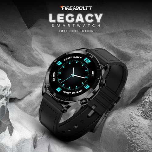 Fire-Boltt Legacy Luxury Round Smart Watch 1.43″ Super AMOLED, Bluetooth Calling, Wireless Charging, Voice Assistant, SPO₂ & Heart Rate Monitor, 110+ Sports Modes, Smart Watch for Men & Women - Black - Image 2