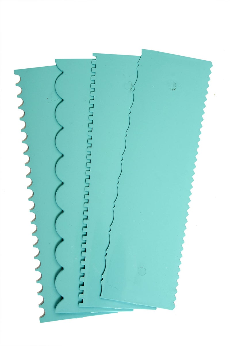 GA-DE GADE Cake decorative tall scraper for icing - 10inch (Design A (Pack 4)) - Image 1