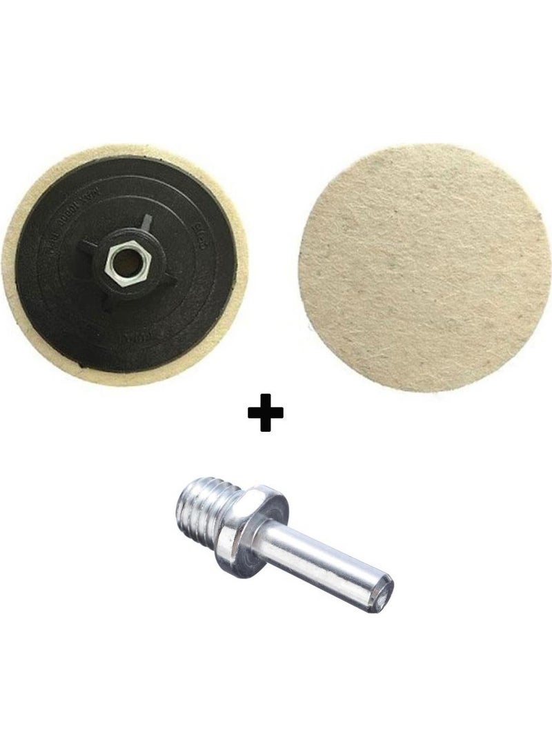 UGR Metal Marble Polishing Felt + Drill Tool 115 mm M14  - Image 1