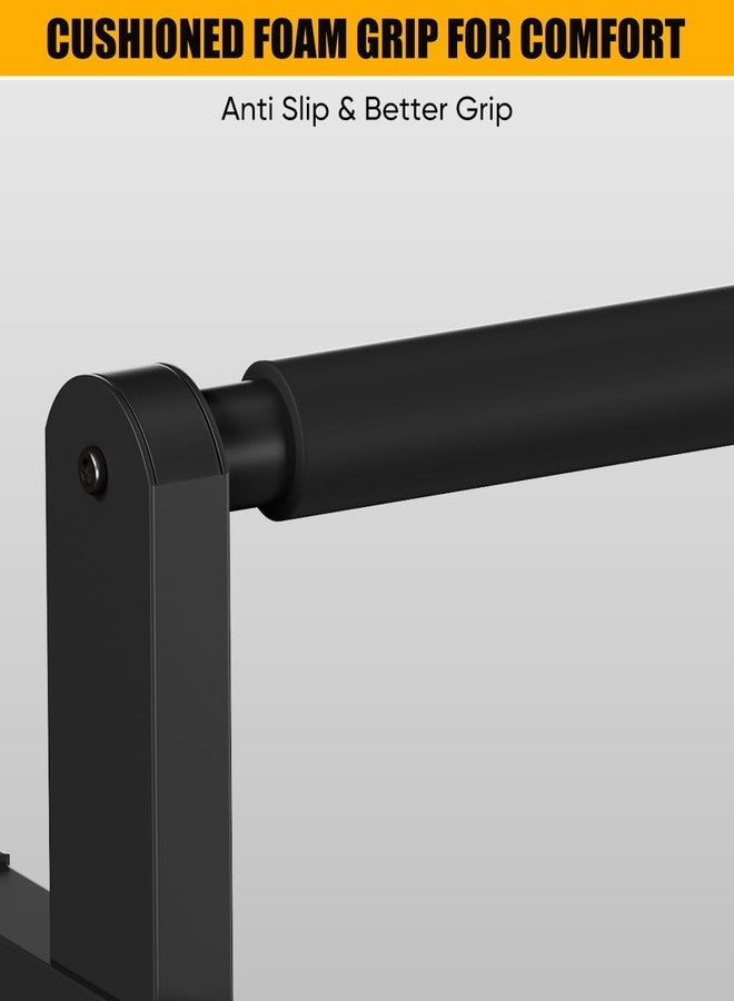Fiwithy Push Up Bars | Heavey Duty Parallettes Dip Bar with Non-slip Grips for Calisthenics Planche L Sit Handstand Fitness Floor Workout, Pushup Station Handles Stand for Gym Strength Training, Black - Image 4