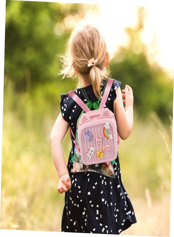TimBuk2 Toddler Mini Cute Backpack DIY Cute Cartoon Animal Preschool Kids Waterproof Shoulders Bag Student Backpack Bookbag School Lunch Backpack for Boys Girls (PINK) - Image 3