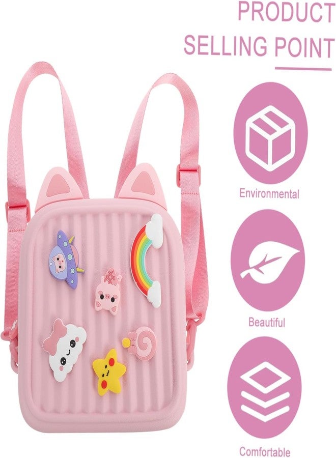 TimBuk2 Toddler Mini Cute Backpack DIY Cute Cartoon Animal Preschool Kids Waterproof Shoulders Bag Student Backpack Bookbag School Lunch Backpack for Boys Girls (PINK) - Image 5