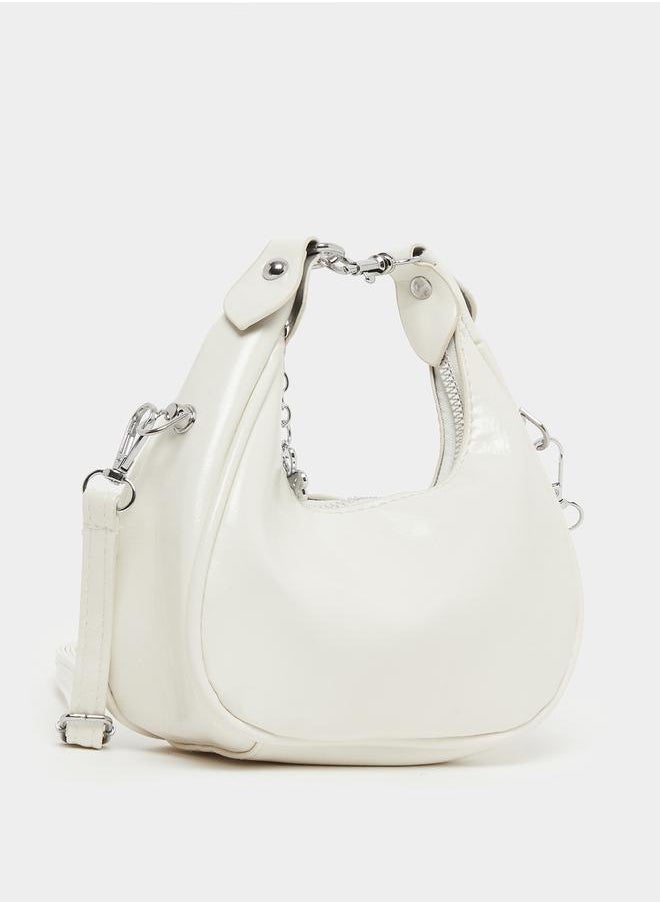 Styli Solid Zipper Closure Handbag with Strap  - Image 1
