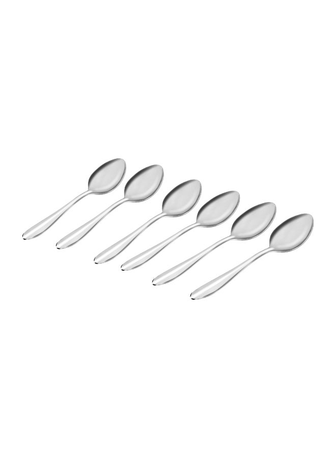 Royalford 6pcs Table Spoon RF11949 19cm, Stylish, Light-Weight and 100% Food-Grade/ Stainless Steel  Dishwasher-Safe Assorted Design Sets Multicolor - Image 2