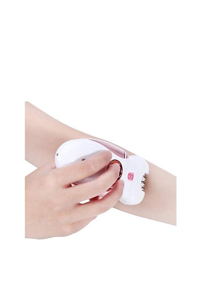 4-in-1 Multifunctional Rechargeable Epilator & Electric Hair Removal Device for Women – Shaver, Trimmer, and Foot Care Tool with Interchangeable Heads for Smooth & Silky Skin – Portable & Travel-Friendly – Kemei KM-2530 - Image 4