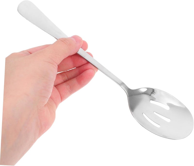 18pcs Stainless Steel Serving Utensils Set Complete Collection of Serving Spoons Slotted Spoons and Tongs for Buffets Weddings and Events Kitchen Tools for Dining and Catering - Image 4
