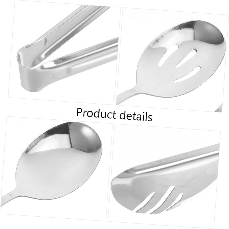 18pcs Stainless Steel Serving Utensils Set Complete Collection of Serving Spoons Slotted Spoons and Tongs for Buffets Weddings and Events Kitchen Tools for Dining and Catering - Image 3